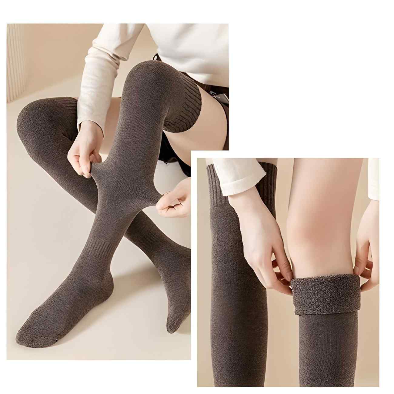 Wool Warm Thigh High Socks for Women