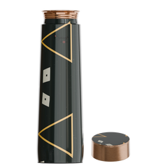 Pure Copper Elegant 1000 ml Premium Coated Water Bottles (Black, 1000 Ml)