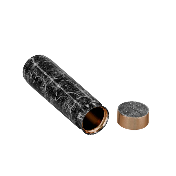 Pure Copper Elegant 1000 ml Premium Coated Water Bottles (Silver Black Abstract, 1000 Ml) (Copy)