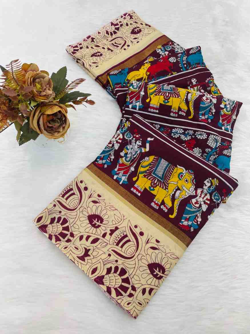 Designer Freehand Saree