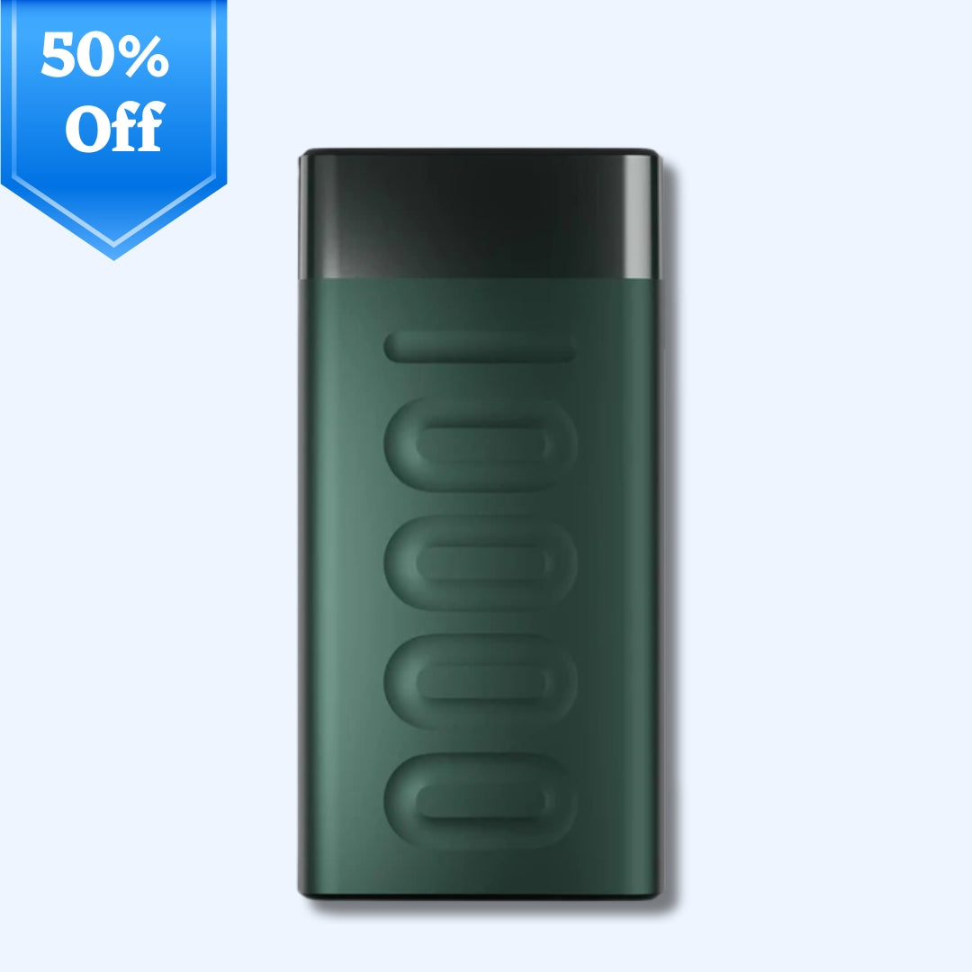 Ambrane 10000mAh Slim & Compact Powerbank, 22.5W Fast Charging, USB & Type C Output, Power Delivery, Quick Charge for iPhone, Android & Other Devices, Made in India + Type C Cable (Stylo 10, Green)