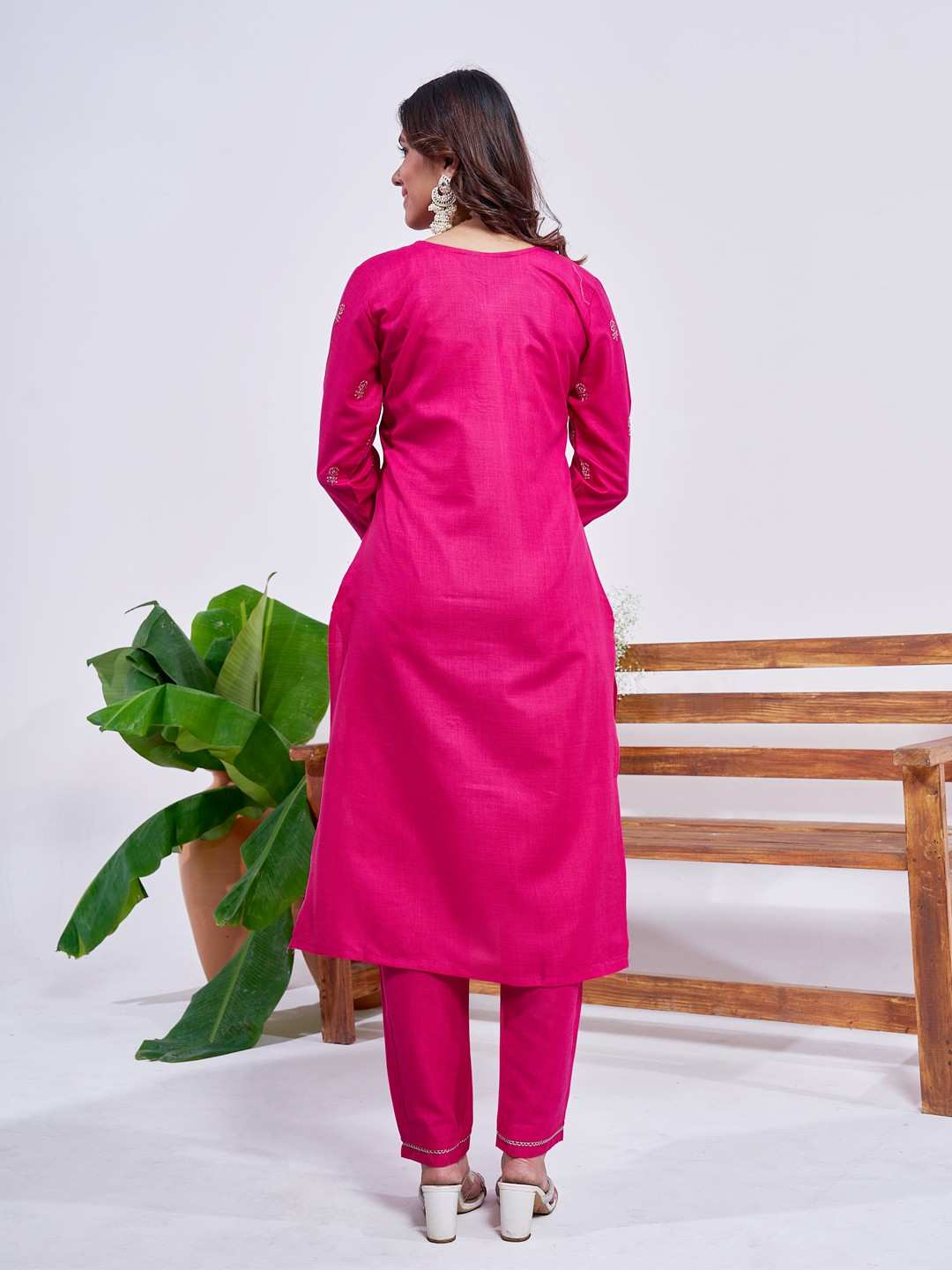 Fully Stiched Rayon Embroidered Kurti Pant Dupatta