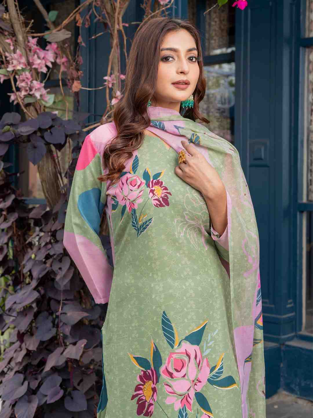 Fully Stiched Cotton Blend Kurti Pant Dupatta