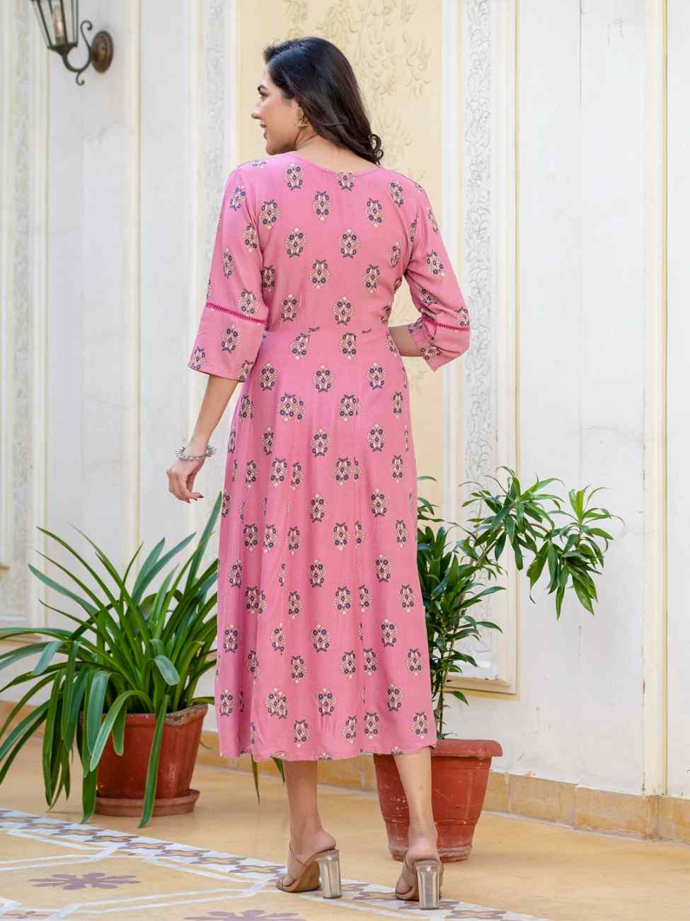 Fully Stiched Rayon A-Line Kurta