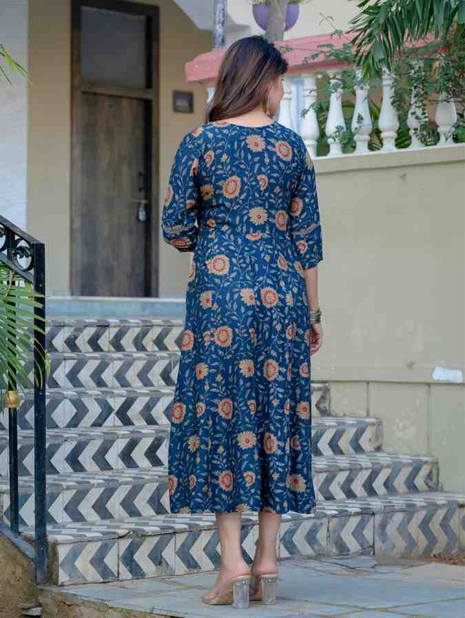 Fully Stiched Rayon A-Line Kurta