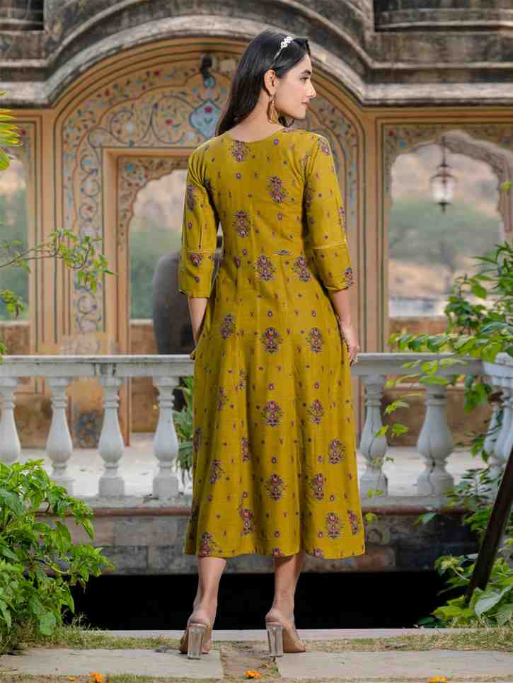 Fully Stiched Rayon A-Line Kurta