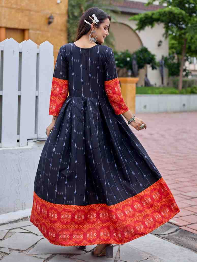 Fully Stiched Rayon Anarkali Gown