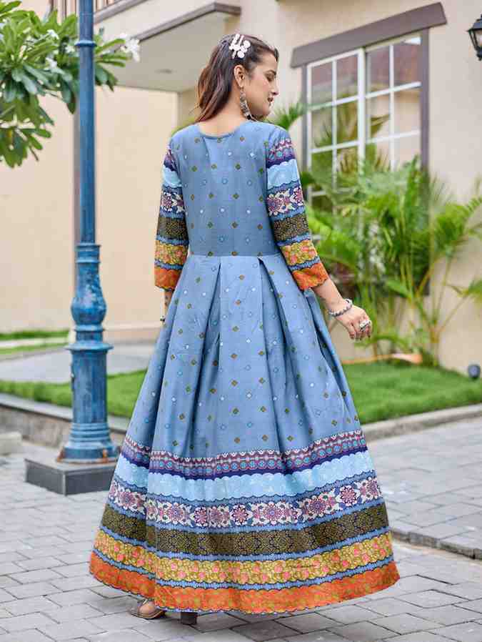 Fully Stiched Rayon Anarkali Gown