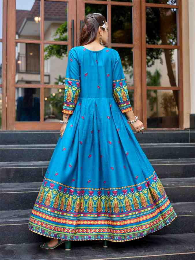 Fully Stiched Rayon Anarkali Gown