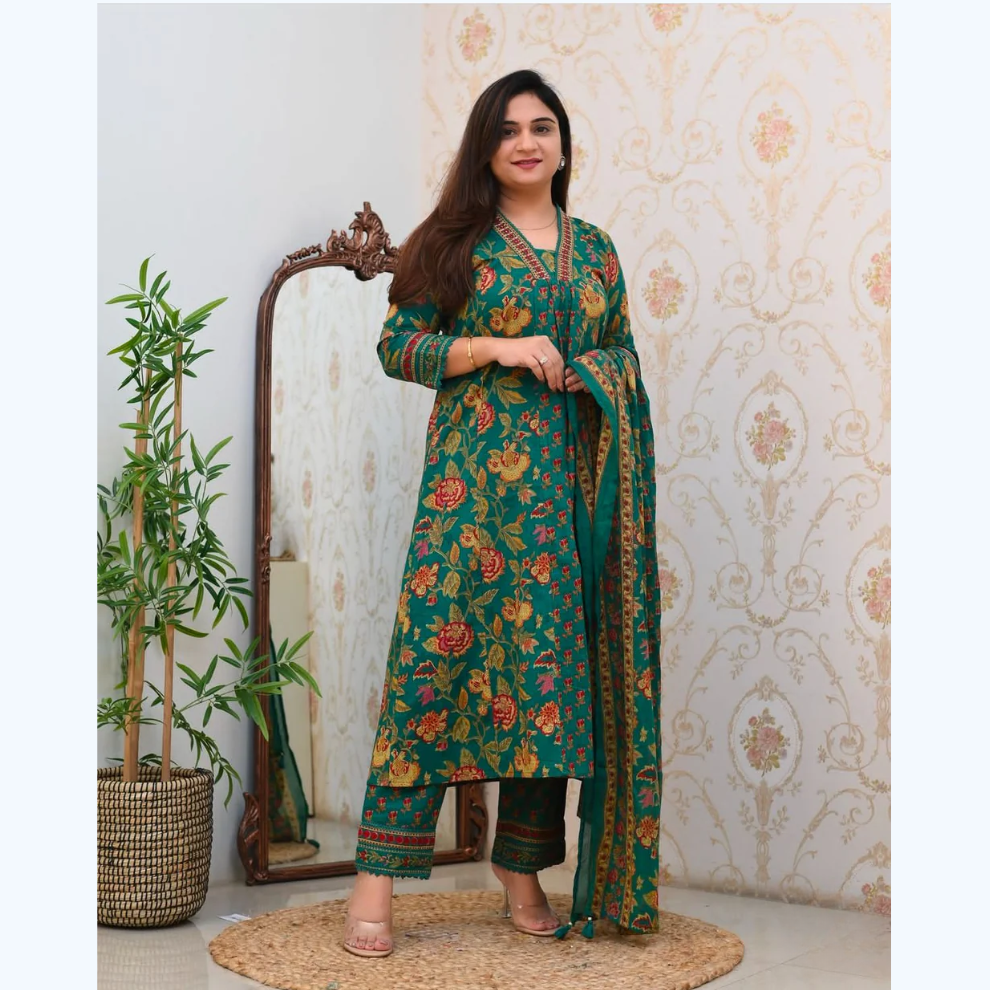 Featuring beautiful embroidery with suqes Heavy Suit