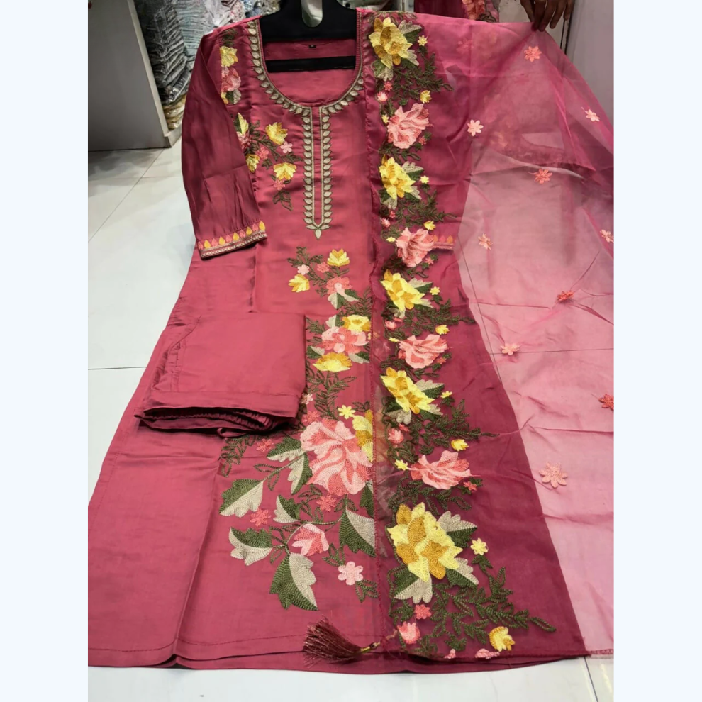 KURTI WITH PANT AND DUPPTA SET