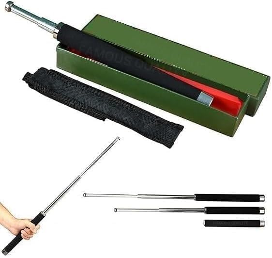 Highest Grade Foldable Pointer Safty Stick | Hiking Stick with Nylon Bag for Men and Women with Professional Multitool Comfotable Grip Foldable Stick