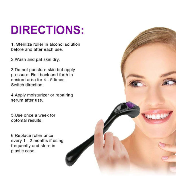 Derma roller 0.25mm microneedle for beard hair skin face care tool