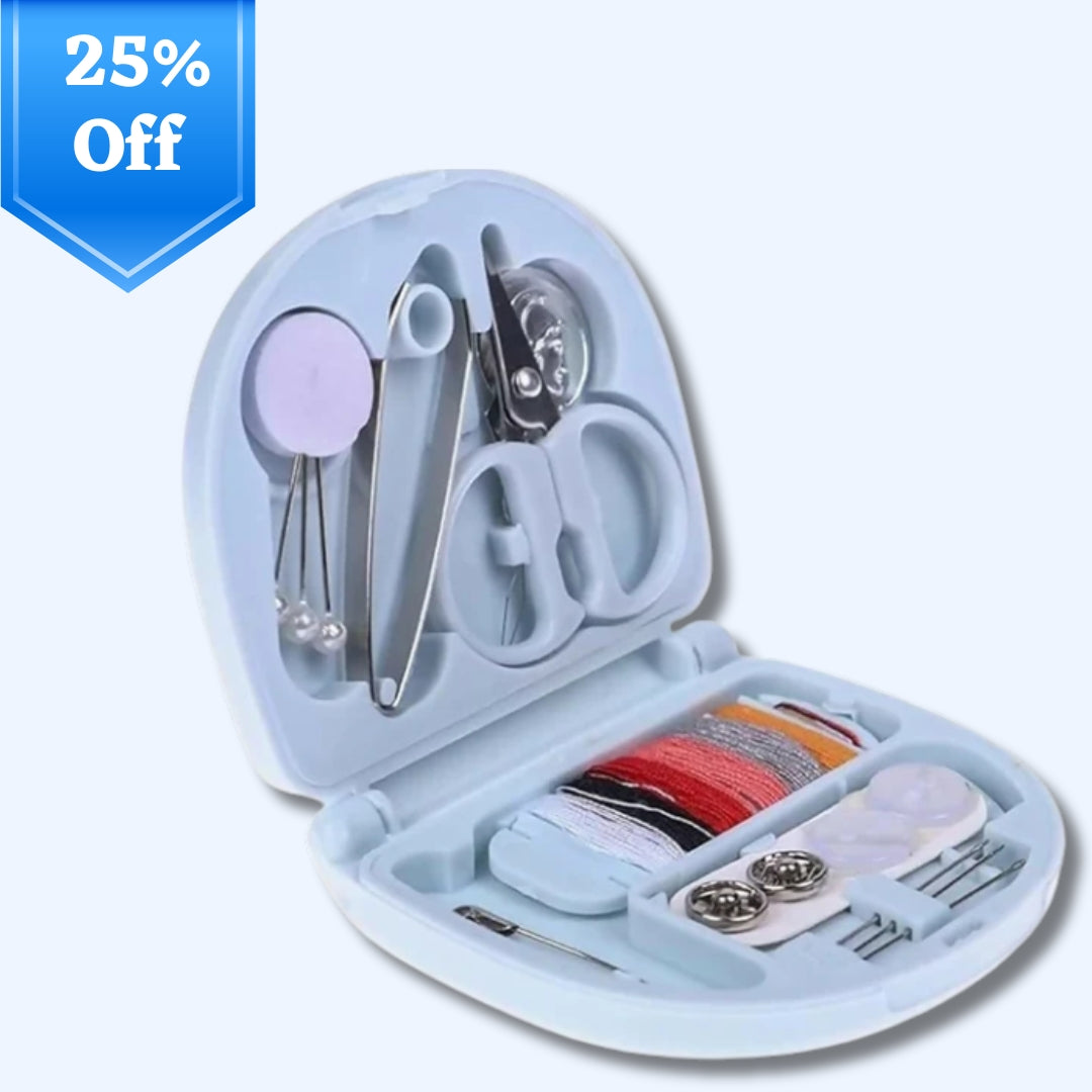 Mini Travel Sew Kit Beginner Mini Sewing Box Pocket Folding Sewing Kit, with Sewing Needle, Thread, Cutton, Pin, Scissors, Clip, Needle Threader