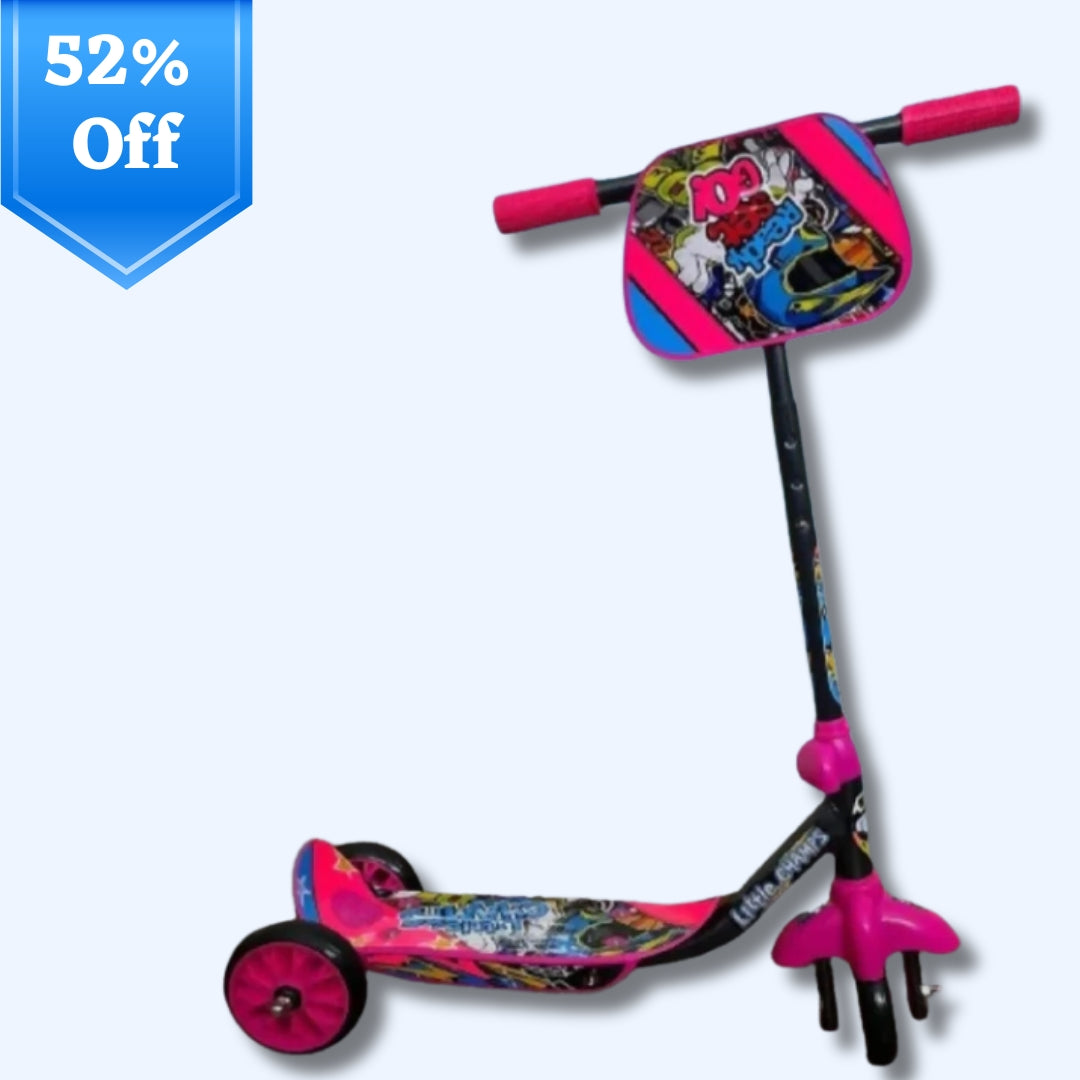 Scooter for Kids | Foldable and Skating Scooter | Height Adjustable Handle | Push Rear Brake | PVC Wheels | 2 – 4 Years & Upto 50 Kgs Weighing Capacity | Proudly Made in India