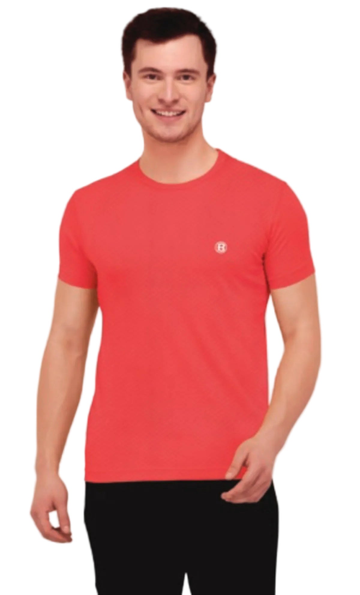 mens crew neck t shirt super combed cotton stretch modern fit casual wear