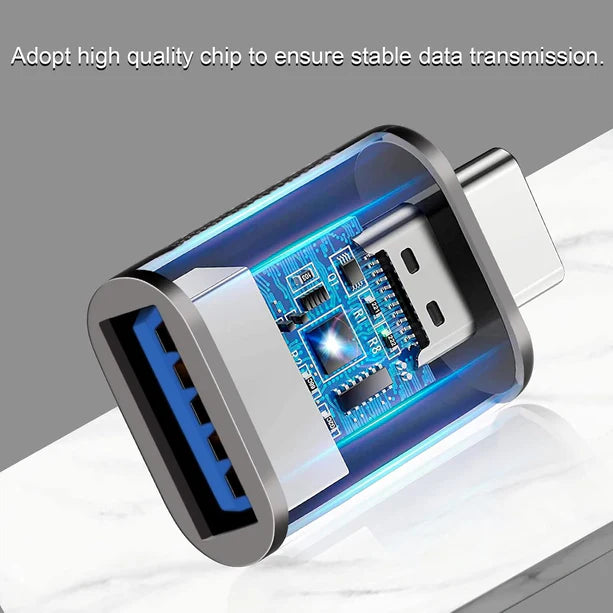 Flixx USB Type-C to USB-A Adapter, High-Speed USB 3.0 Transfer