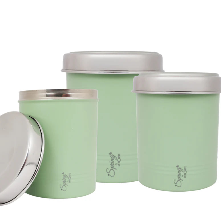3-Piece Premium Kitchen Canister Set | Airtight Storage for Tea, Coffee, Spices & More