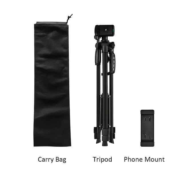 Flixx Mobile Tripod Stand | Sturdy Aluminum, Adjustable Height, 360° Rotatable Head | Lightweight & Heavy-Duty