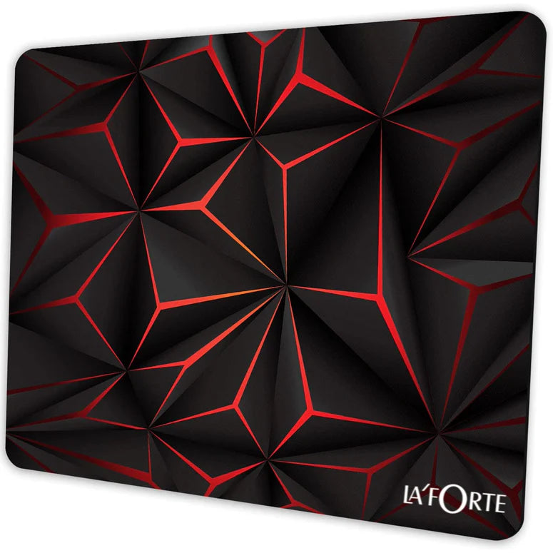 LA' FORTE Computer Laptop Non-Slip Rubber Mousepad (3 mm ) Black Abstract