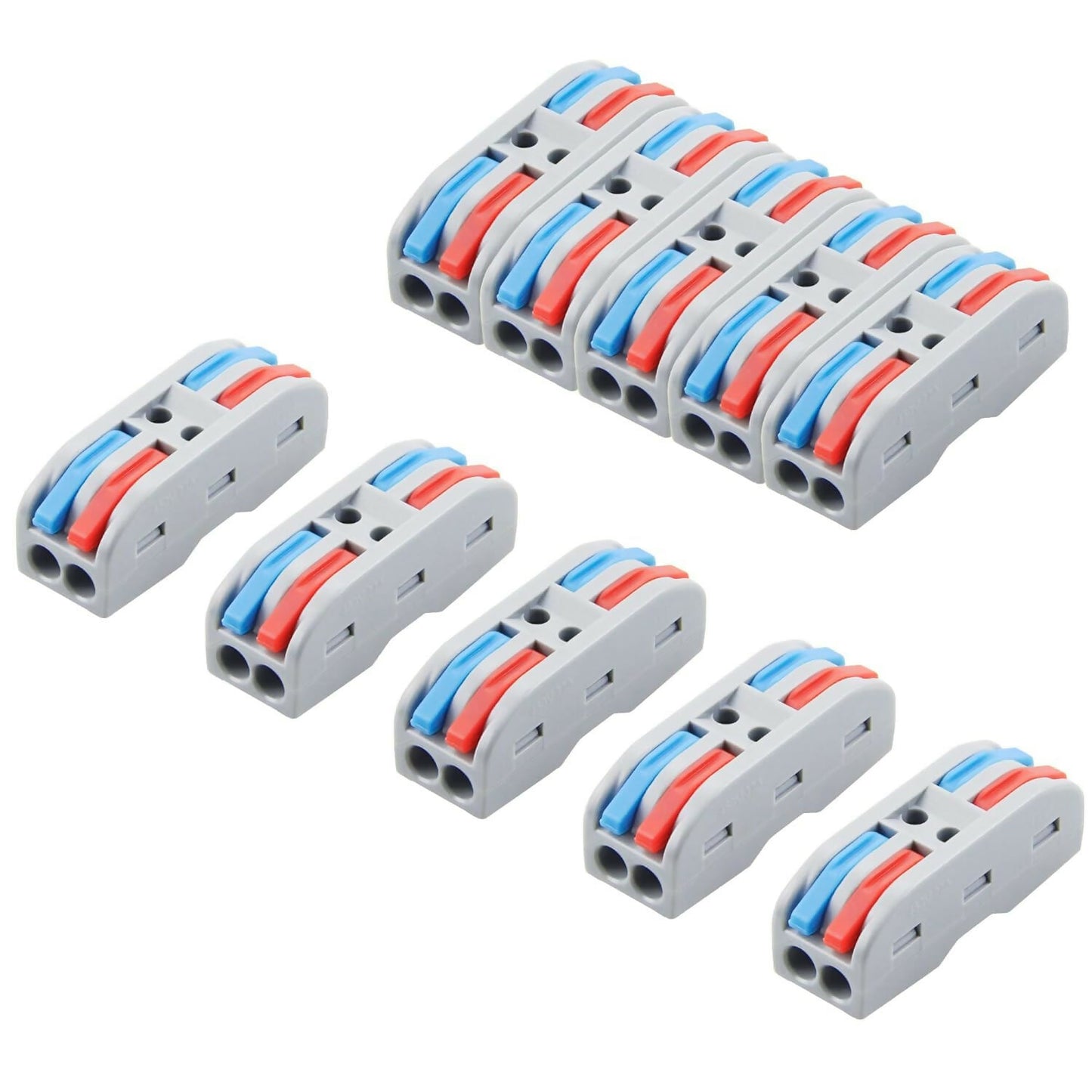 Lever nut wire connector for home electrical use