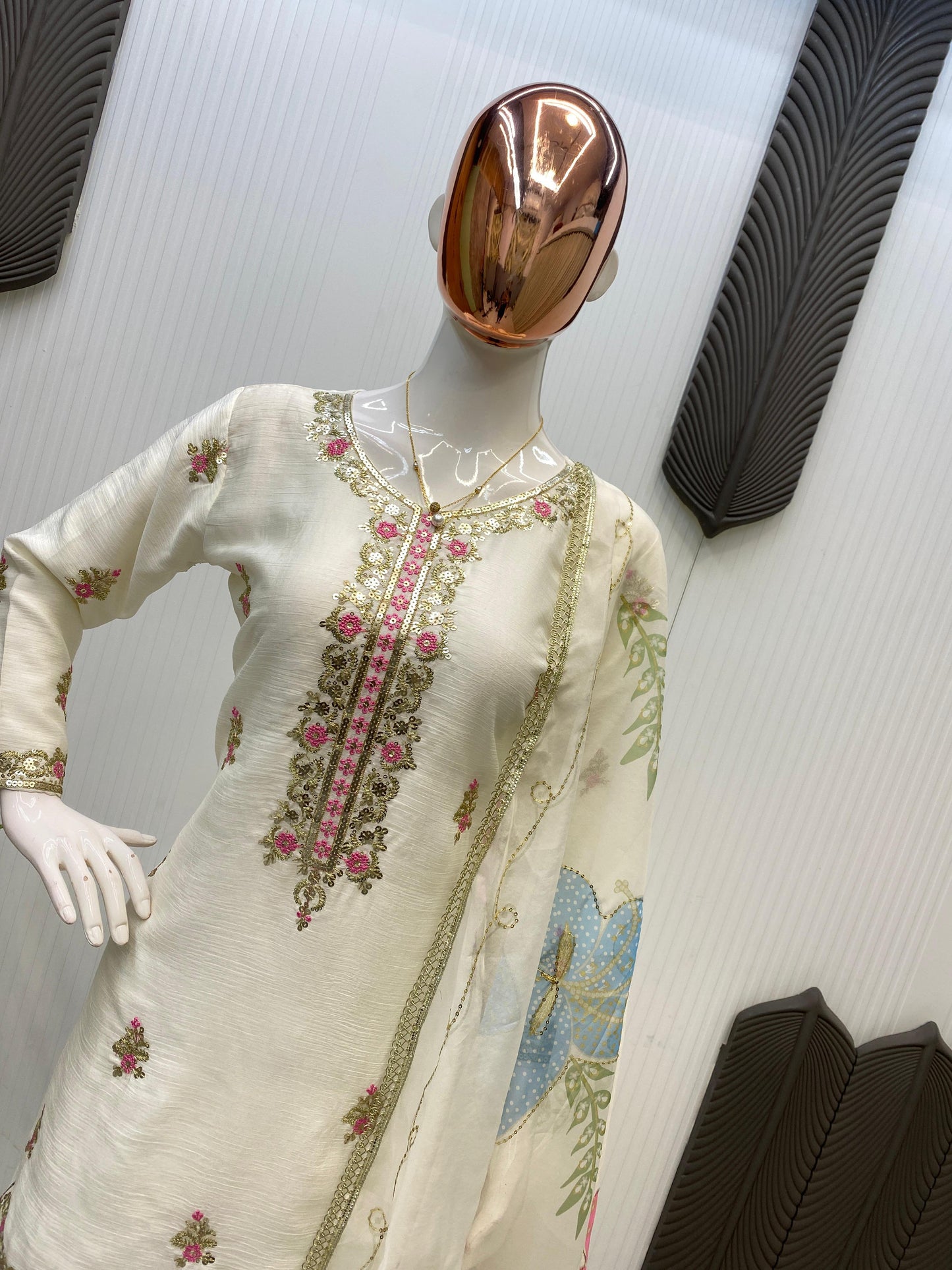 3 Piece Plazzo with Dupatta