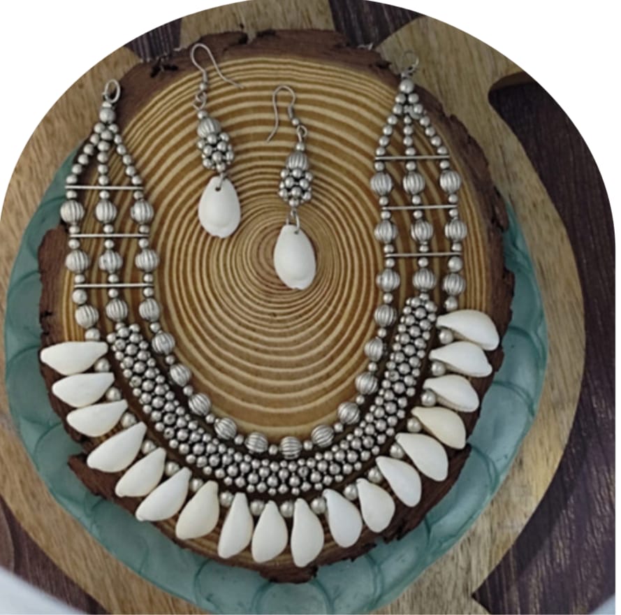 Oxidized German Silver Necklace for Women and Girls Dhrish International
