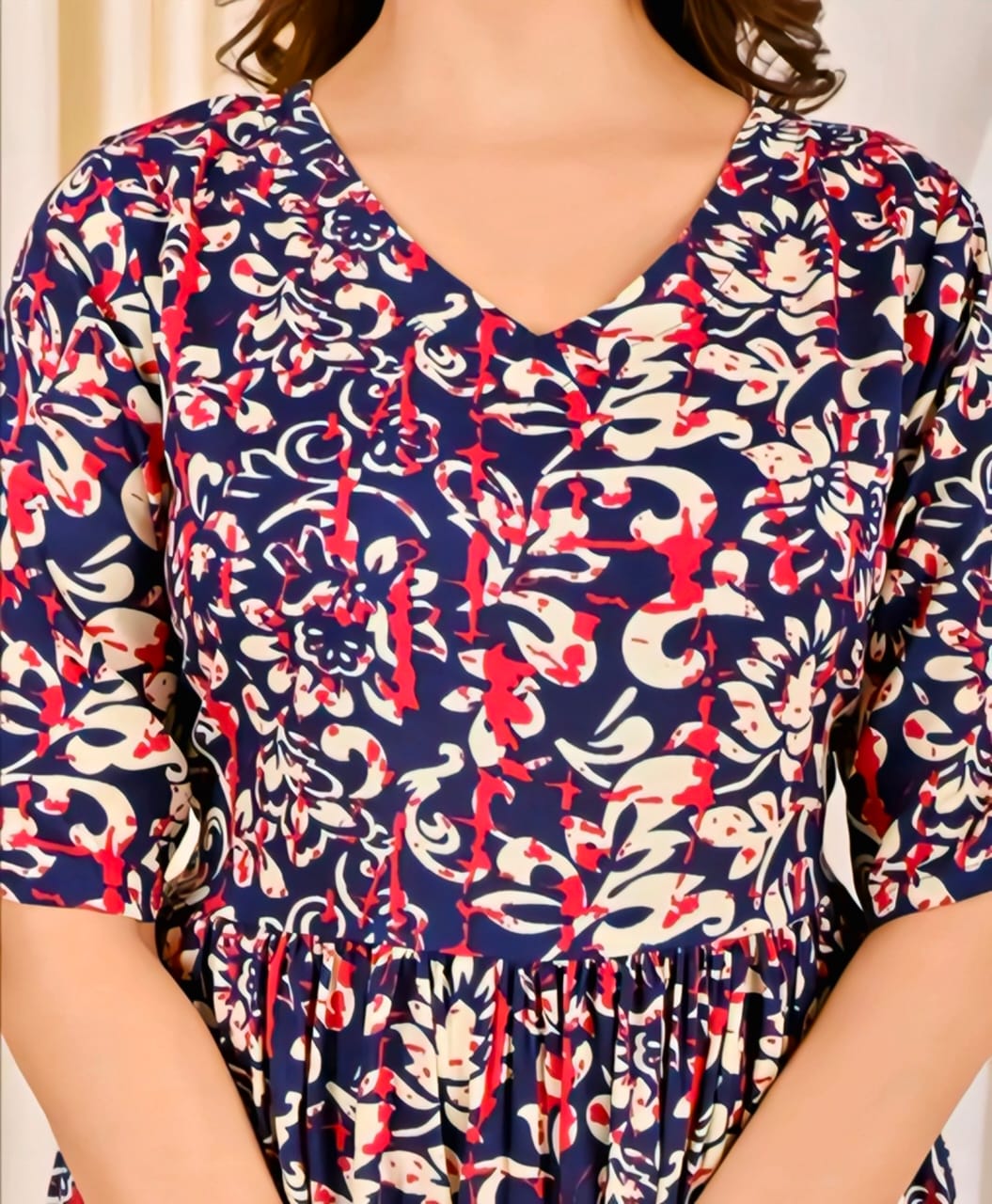 Royal Bloom 3-Piece Anarkali Kurti Set