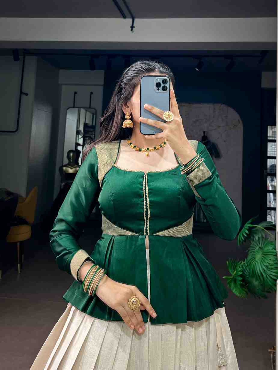 Designer Lehenga with Satin Top