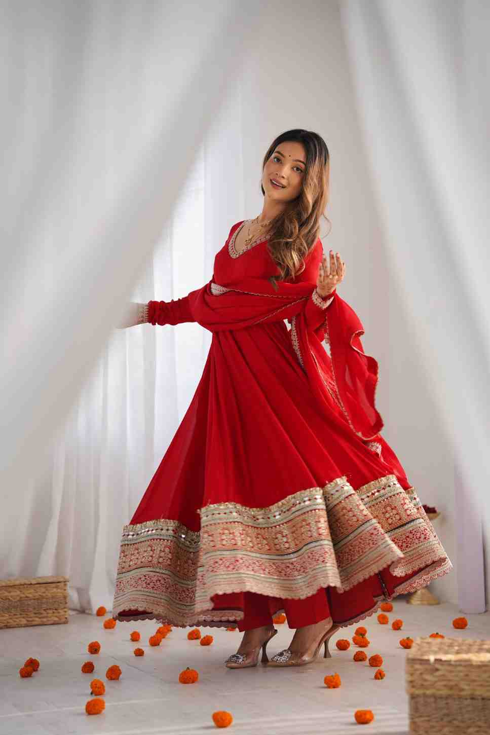 Women's Wedding Gown with Dupatta
