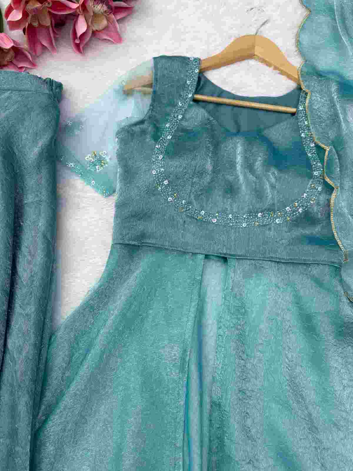 Women's wedding wear Anarkali with Palazzo