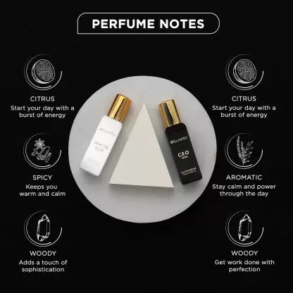 Bellavita CEO MAN perfume & WHITE OUD perfume combo| Citrus & Woody Notes |Long Lasting| Eau de Parfum - 20 ml (For Men & Women)