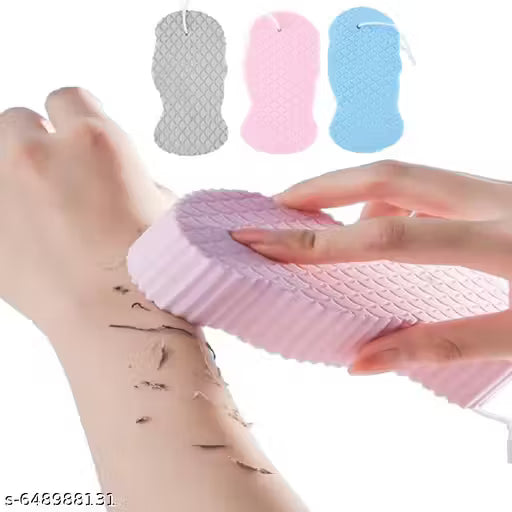 Ultra soft silicone bath sponge body scrubber for gentle cleaning