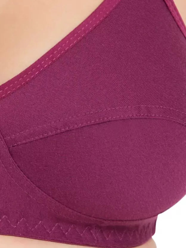 Pack of 6 Women Everyday Non Padded Bra (Black, Maroon, White, Beige, Pink, Pink)