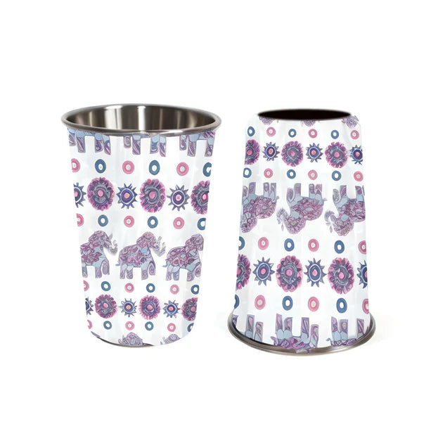 LA' FORTE Premium Stainless Steel Bottle & 02 Tumbler Set ( Water Bottle X 1000 ml ; 02 Glasses X 250 ml each)