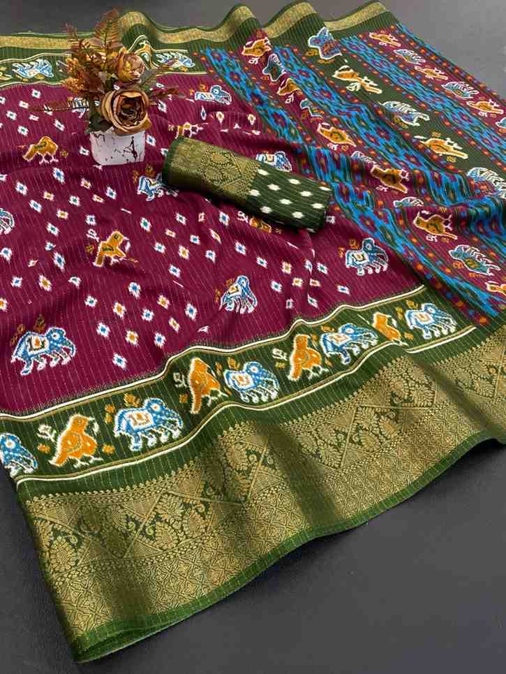 Designer Freehand Saree