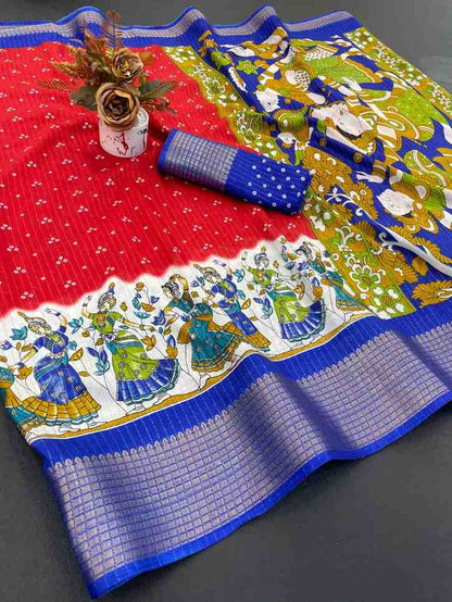Designer Freehand Saree
