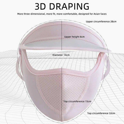 New Thin Summer Sunscreen Face Shield with Hat Brim and Ice Silk Material for Women