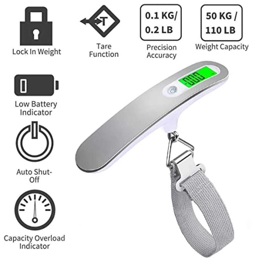 Electronic Portable Hook Weighing Machine Digital Hanging Luggage Scale