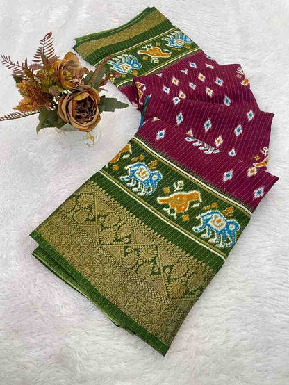 Designer Freehand Saree