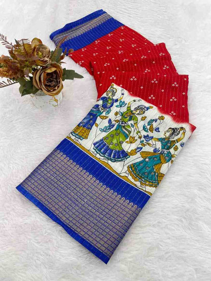 Designer Freehand Saree