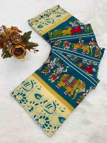 Designer Freehand Saree