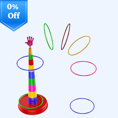 Shape Sorter Ring Toss Game for Ages 3 to Adults - Educational Toy for Kids with Shape Recognition and Hand-Eye Coordination