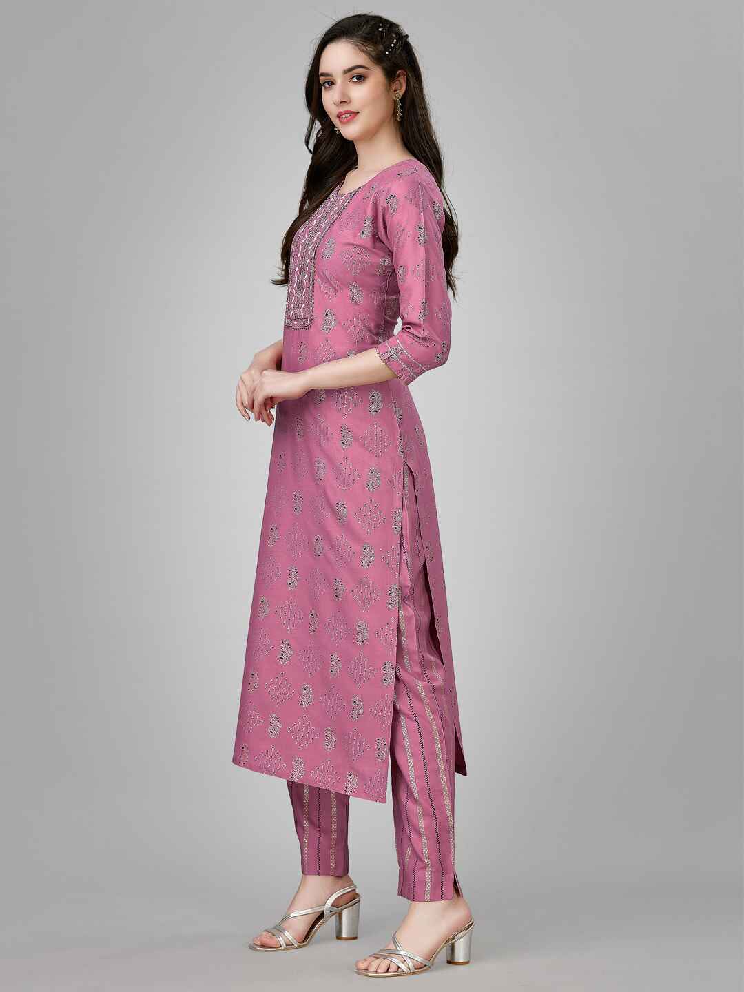 Fully Stiched Rayon Kurti Pant Set