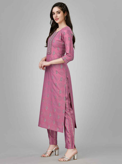 Fully Stiched Rayon Kurti Pant Set