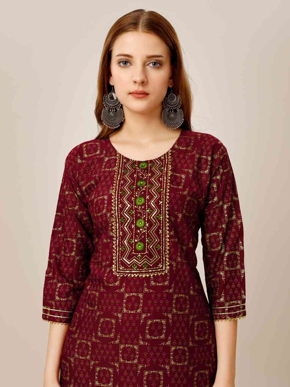 Fully Stiched Rayon Kurti Pant Set