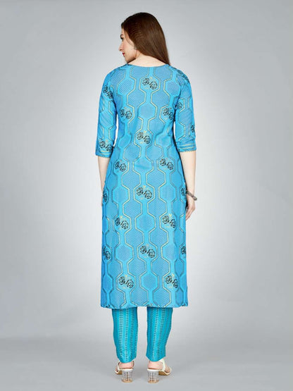 Fully Stiched Rayon Kurti Pant Set