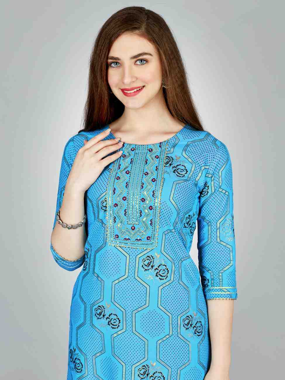 Fully Stiched Rayon Kurti Pant Set