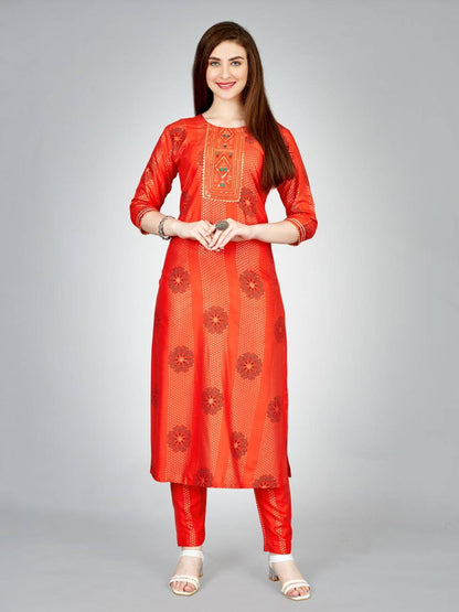 Fully Stiched Rayon Kurti Pant Set