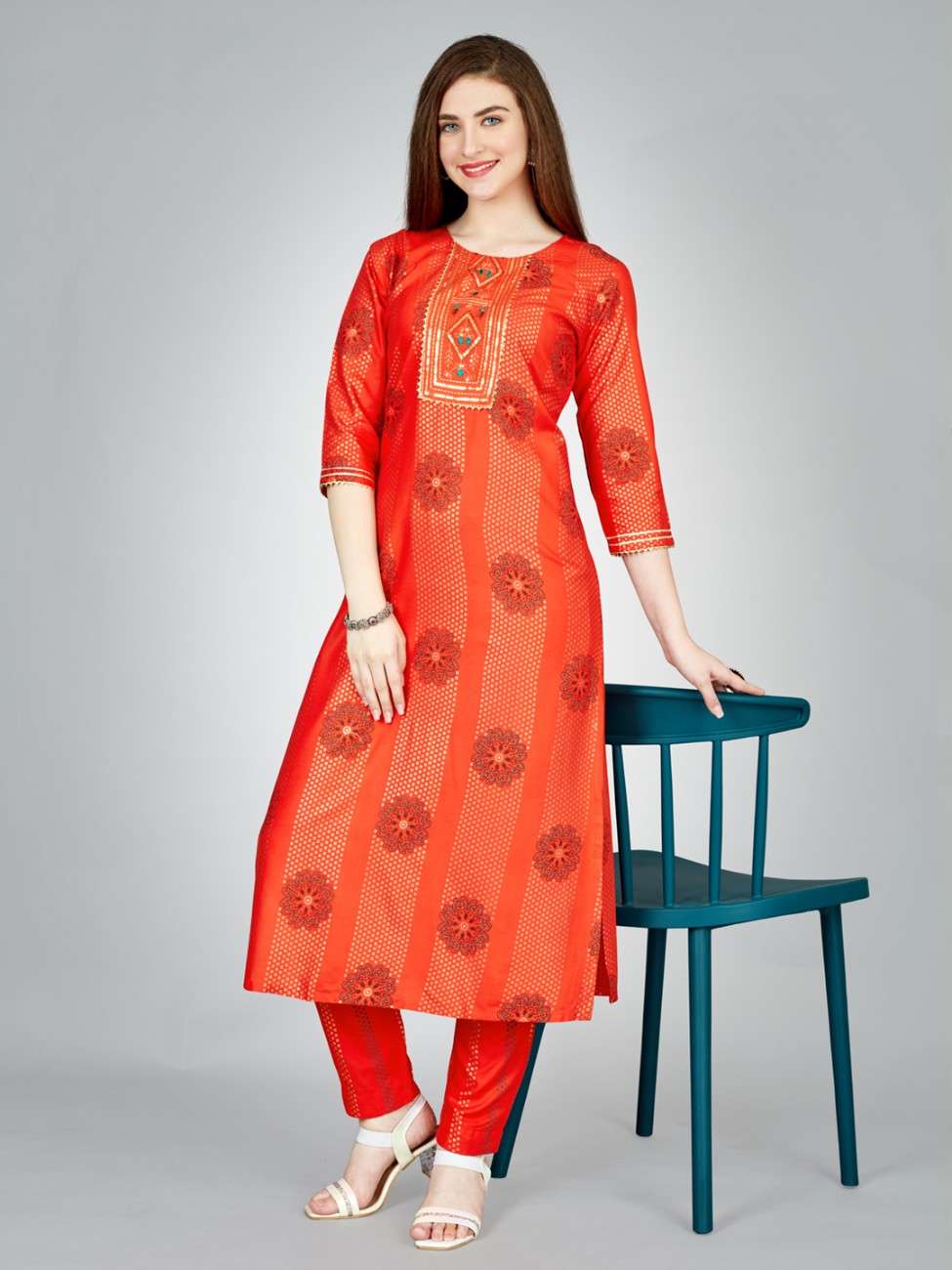 Fully Stiched Rayon Kurti Pant Set